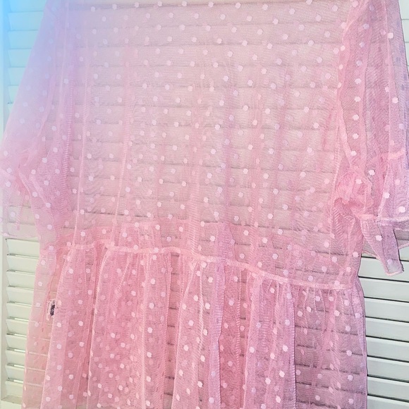 Pink Mesh Blouse - Picture 2 of 3